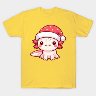 Kawaii Santa Axolotl T-Shirt